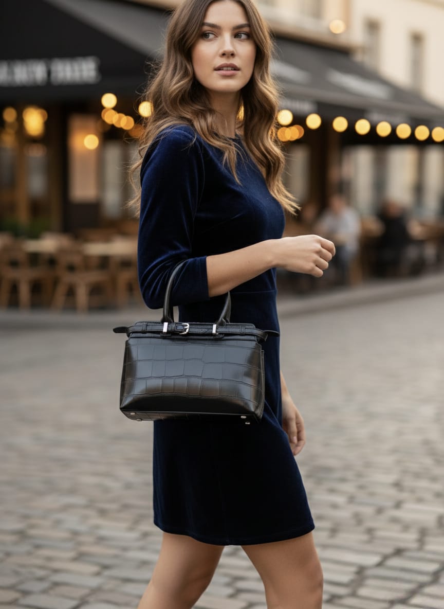 شنطة كروس جلد اسبانى ديفيد جونز